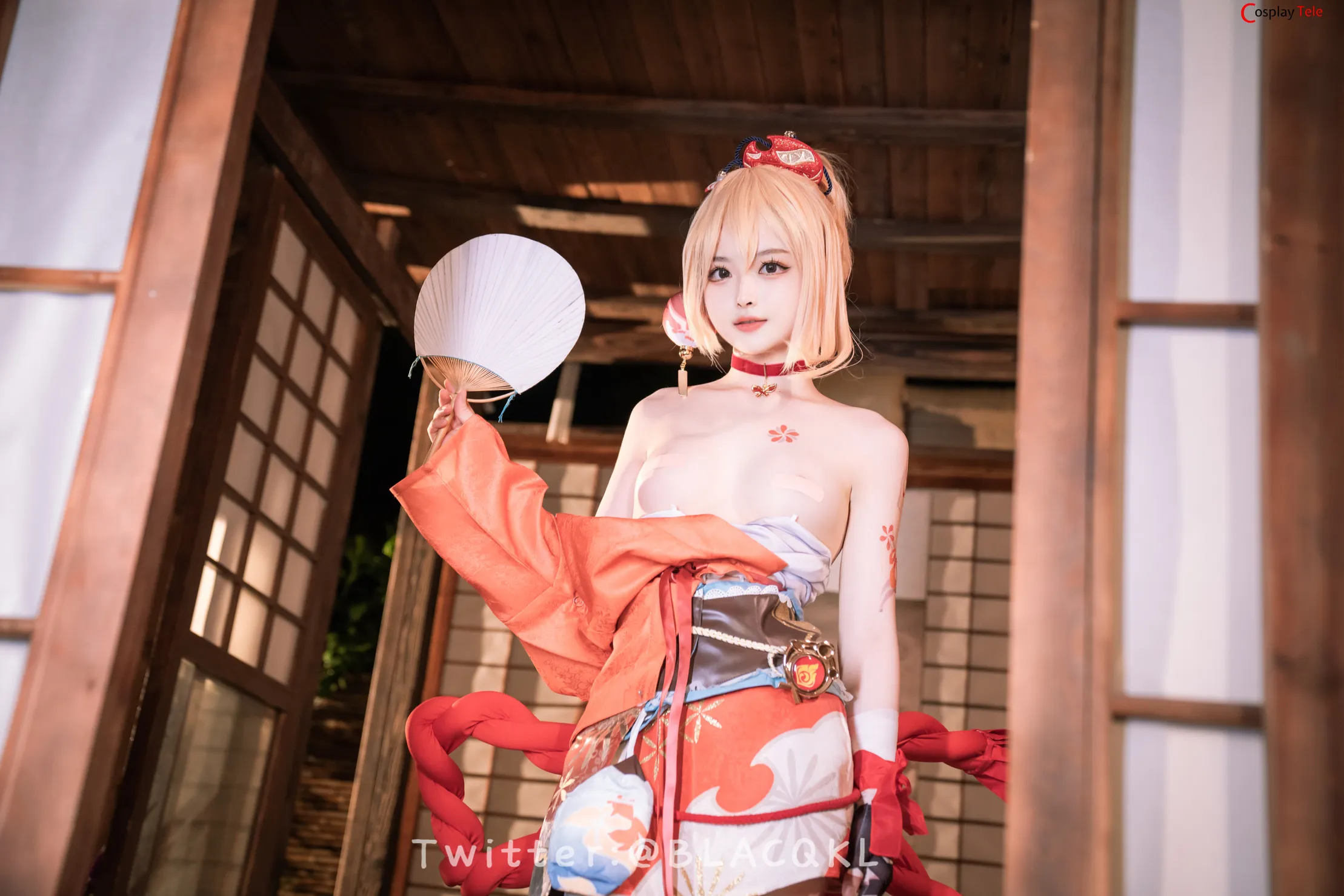 Blacqkl (白莉爱吃巧克力) cosplay Yoimiya – Genshin Impact