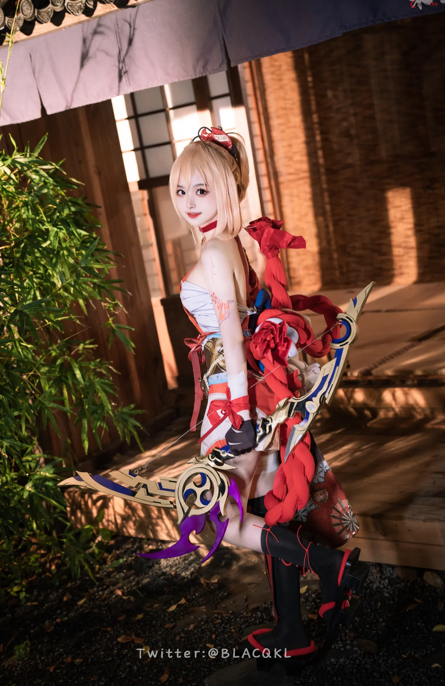 Blacqkl (白莉爱吃巧克力) cosplay Yoimiya – Genshin Impact