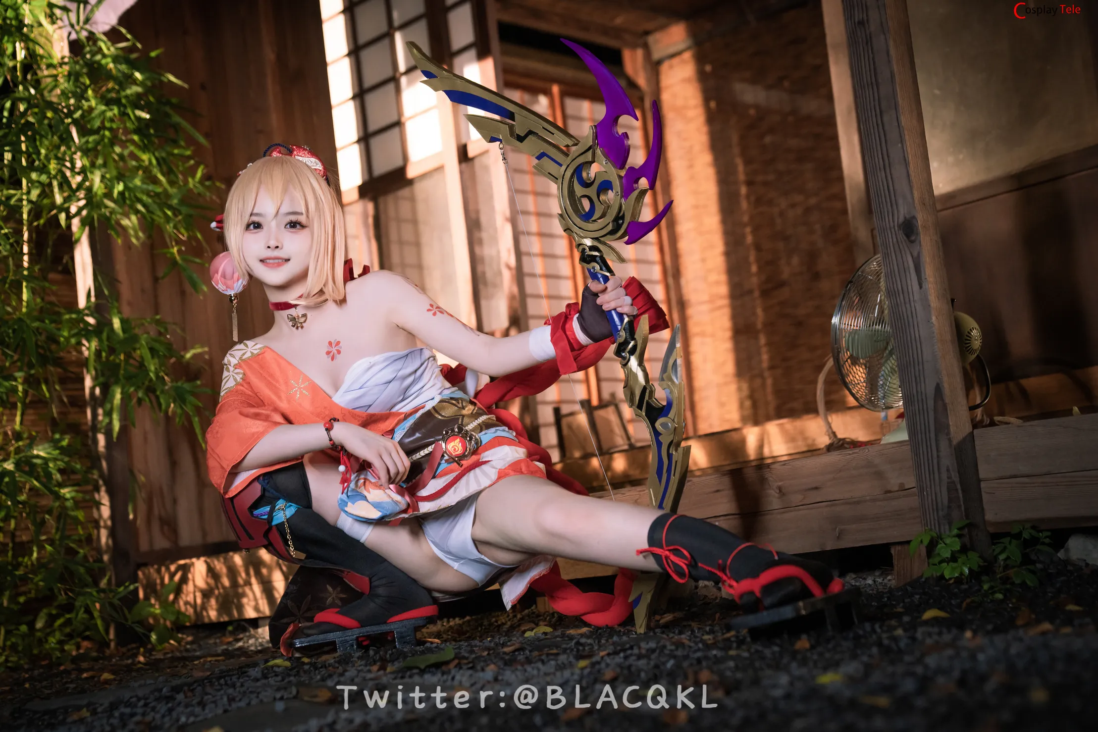 Blacqkl (白莉爱吃巧克力) cosplay Yoimiya – Genshin Impact