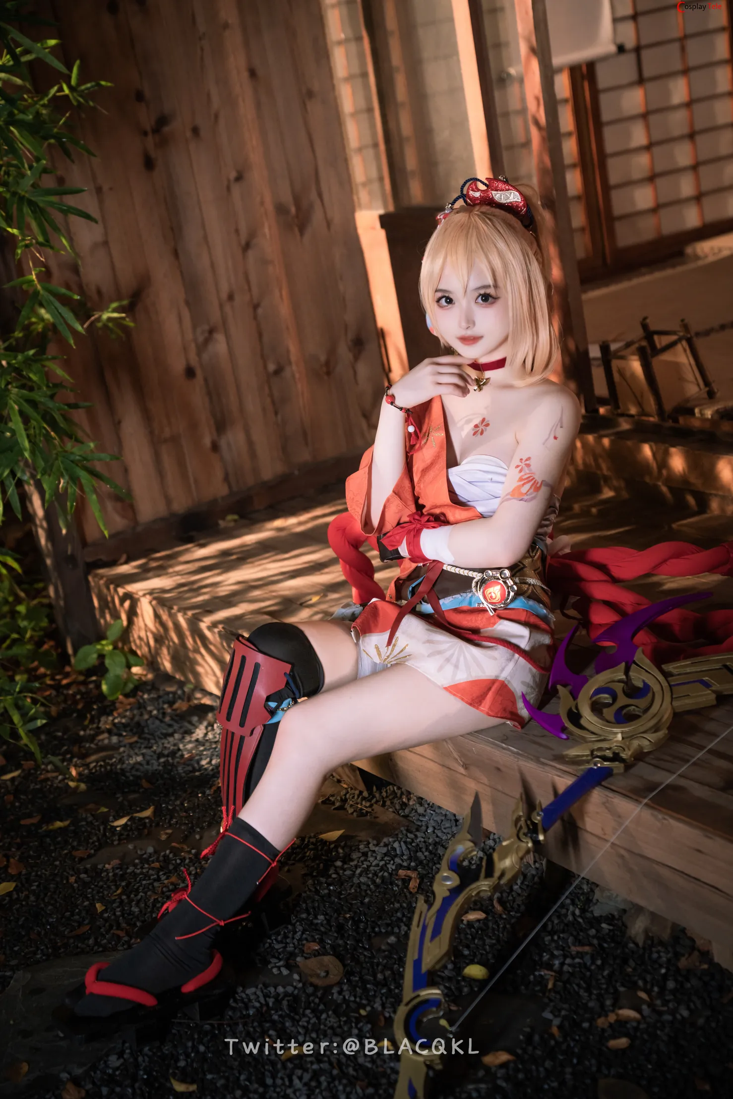 Blacqkl (白莉爱吃巧克力) cosplay Yoimiya – Genshin Impact