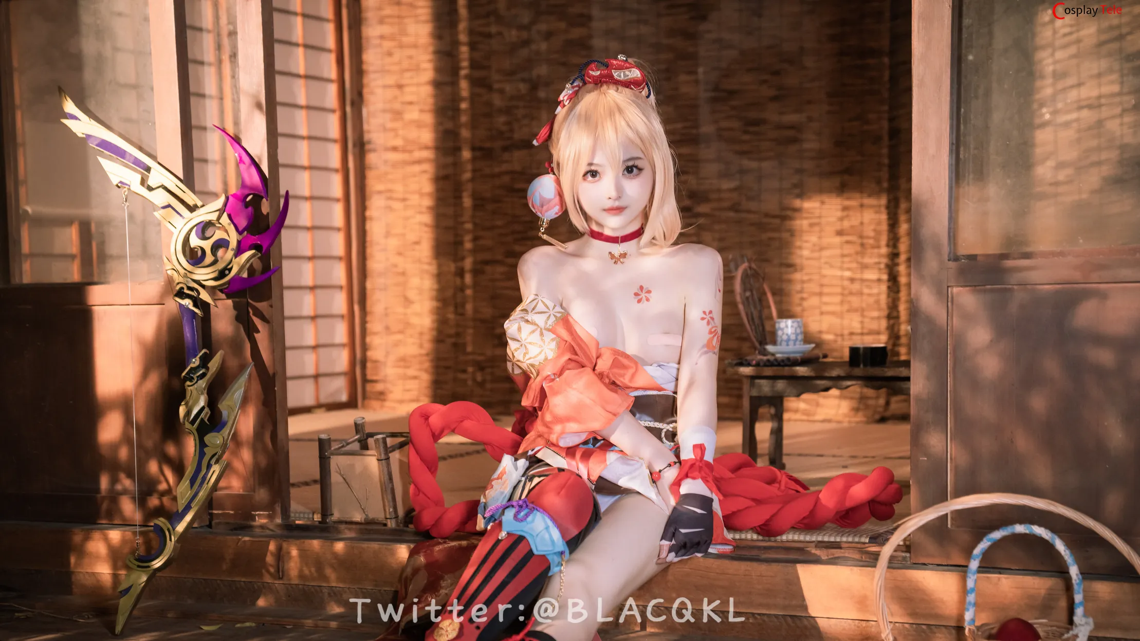 Blacqkl (白莉爱吃巧克力) cosplay Yoimiya – Genshin Impact