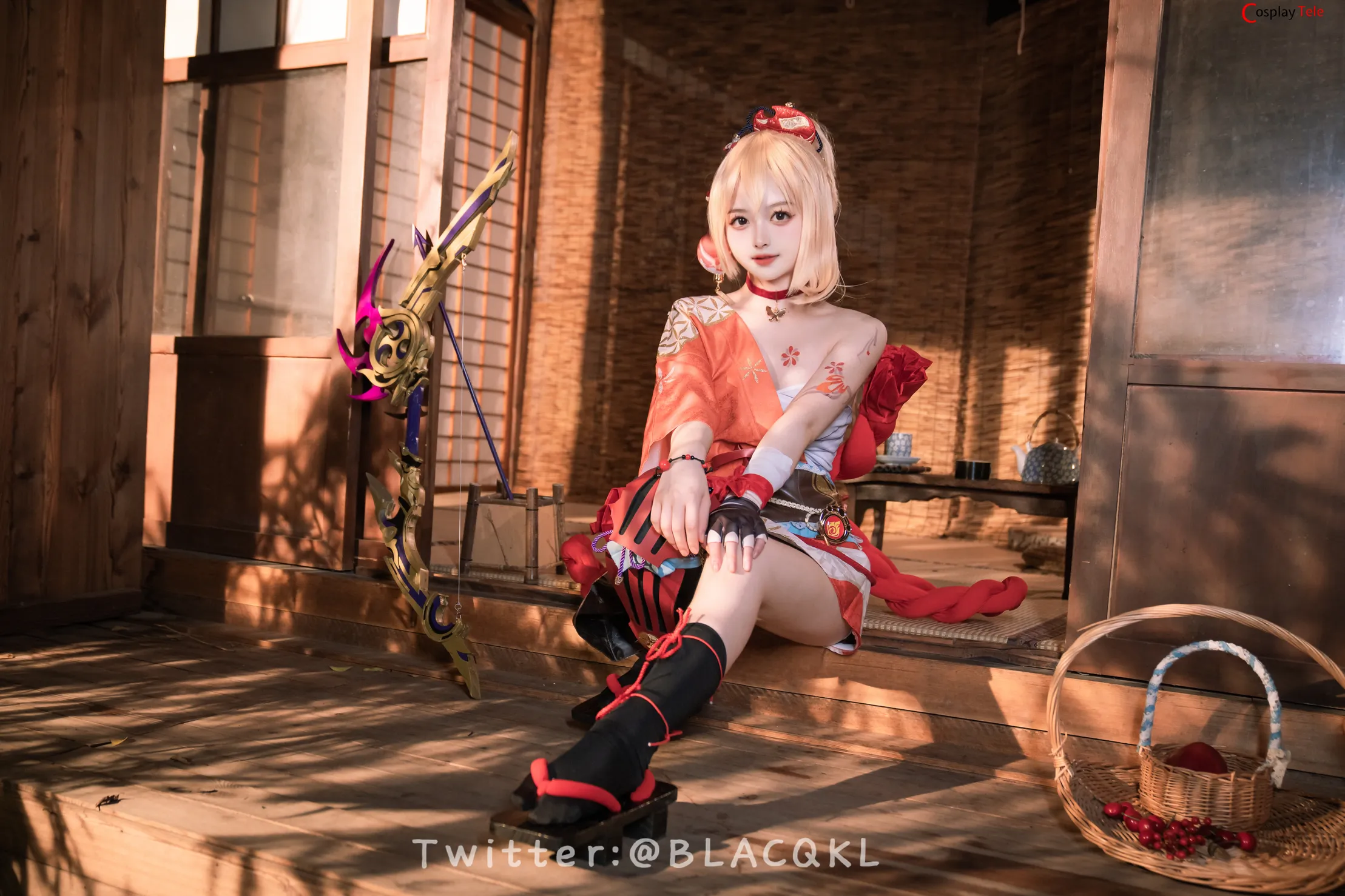 Blacqkl (白莉爱吃巧克力) cosplay Yoimiya – Genshin Impact