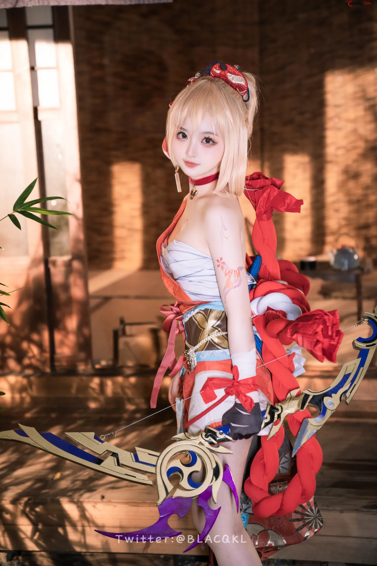 Blacqkl (白莉爱吃巧克力) cosplay Yoimiya – Genshin Impact