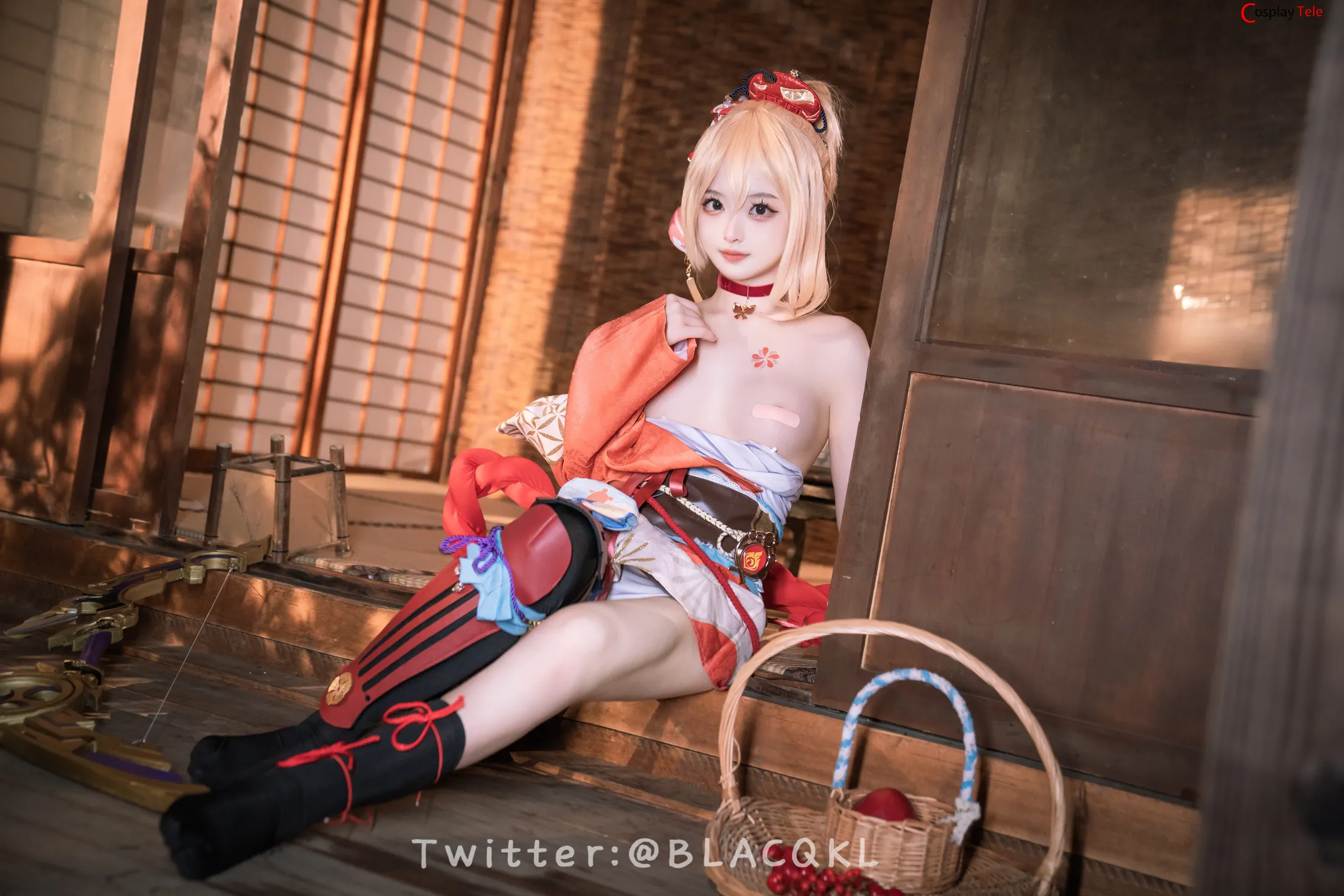 Blacqkl (白莉爱吃巧克力) cosplay Yoimiya – Genshin Impact