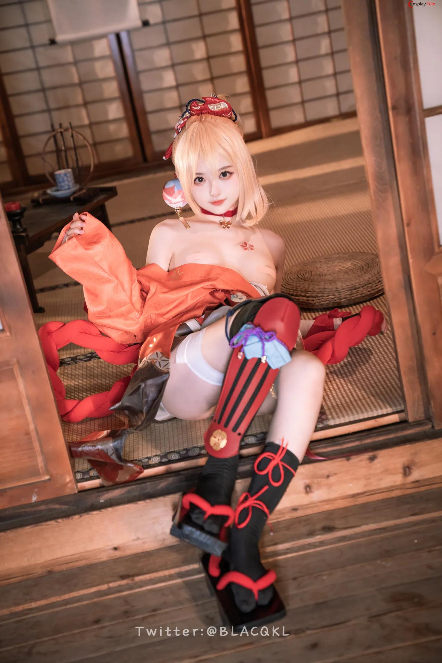 Blacqkl (白莉爱吃巧克力) cosplay Yoimiya – Genshin Impact