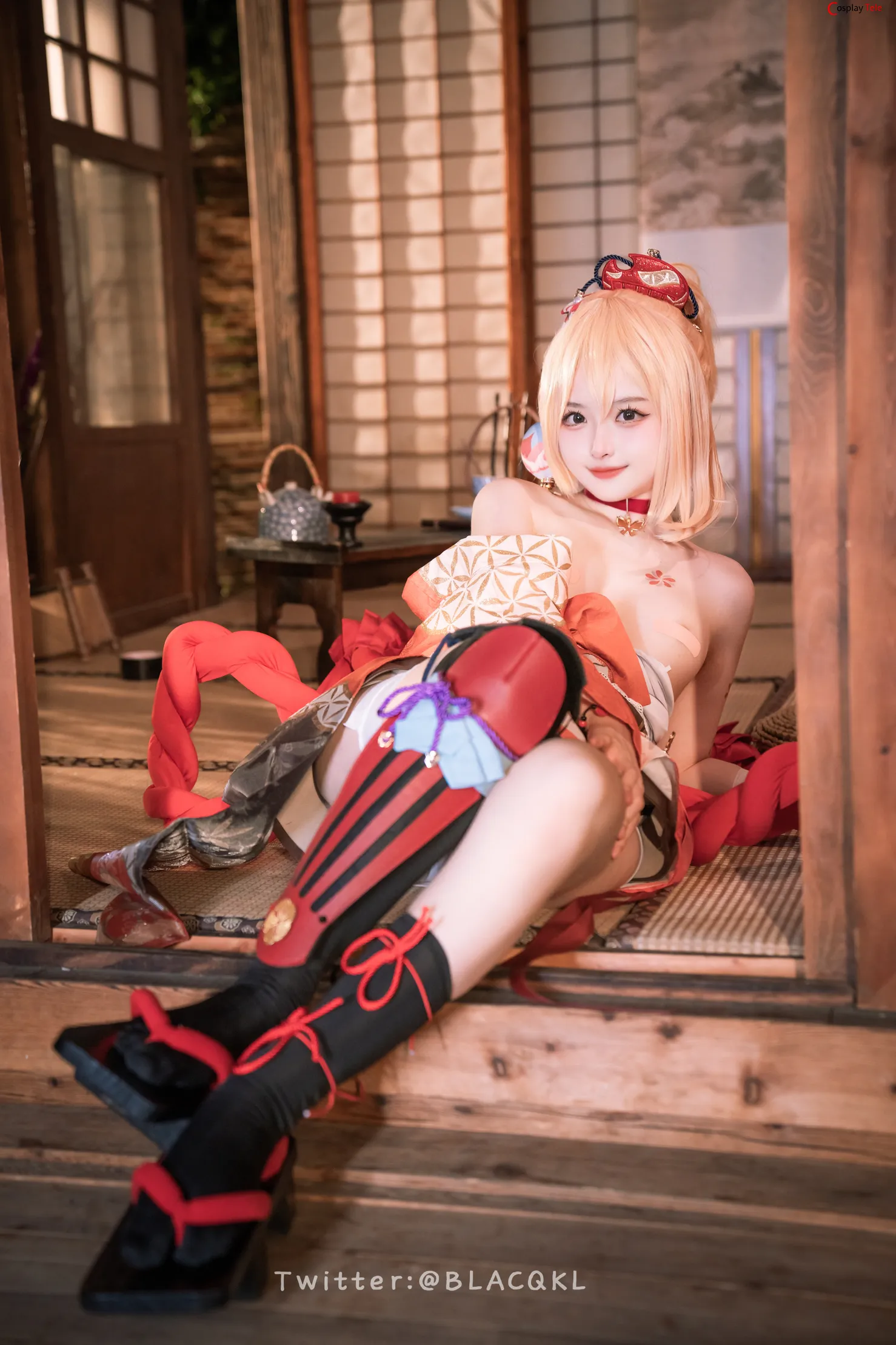 Blacqkl (白莉爱吃巧克力) cosplay Yoimiya – Genshin Impact