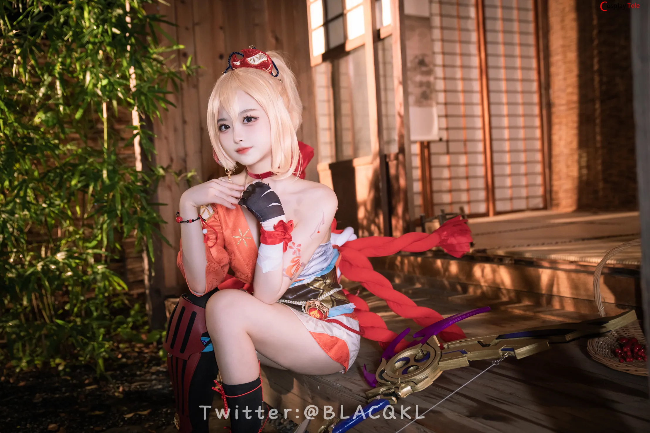 Blacqkl (白莉爱吃巧克力) cosplay Yoimiya – Genshin Impact