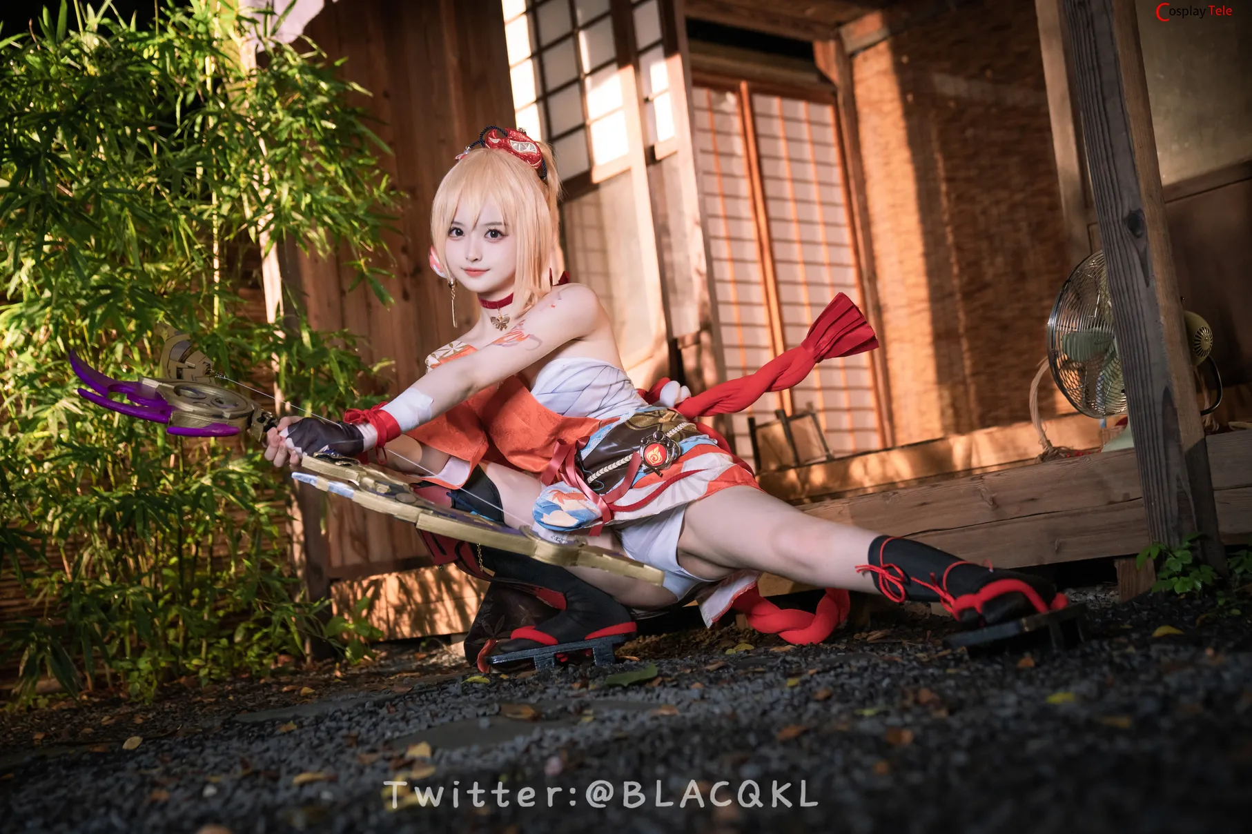 Blacqkl (白莉爱吃巧克力) cosplay Yoimiya – Genshin Impact