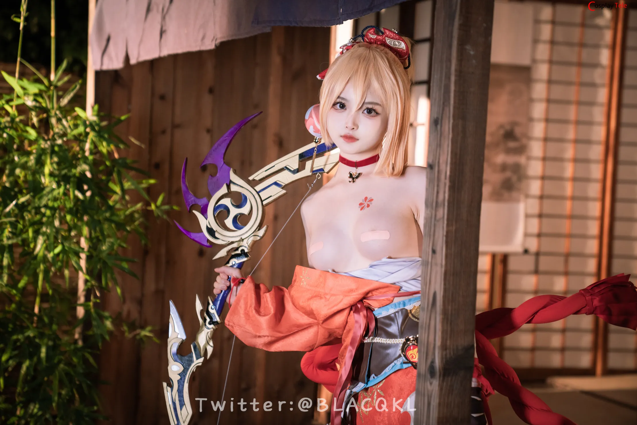 Blacqkl (白莉爱吃巧克力) cosplay Yoimiya – Genshin Impact