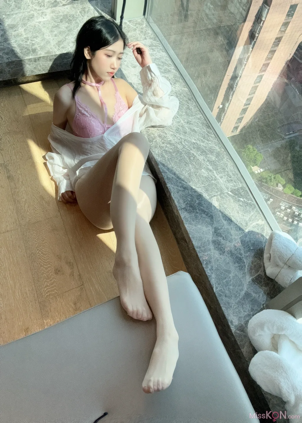 Coser@不呆猫_ 粉色衬衣女友