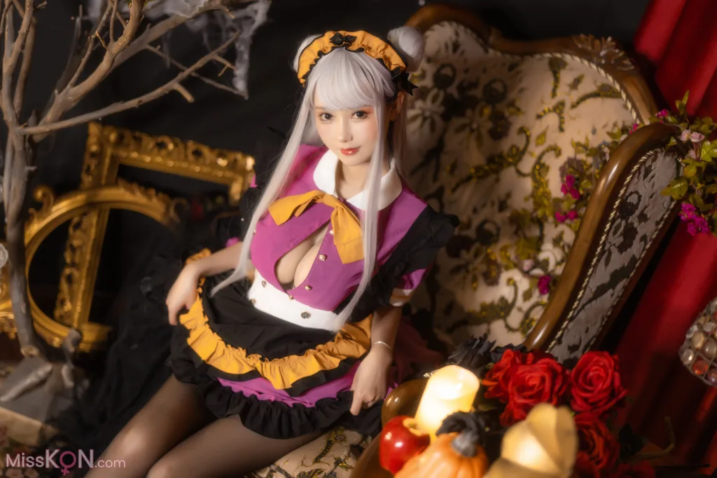 Coser@羽生三未_ 万圣黑丝女仆