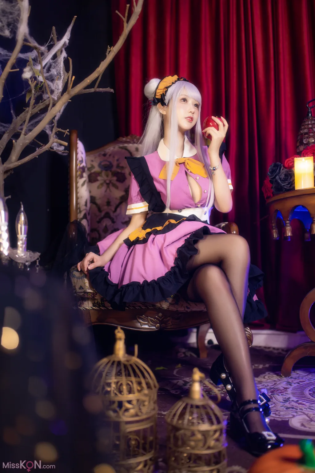 Coser@羽生三未_ 万圣黑丝女仆