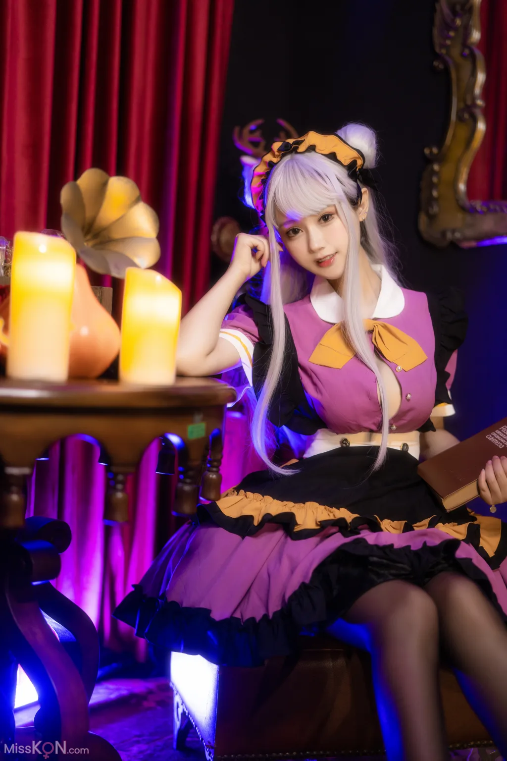 Coser@羽生三未_ 万圣黑丝女仆