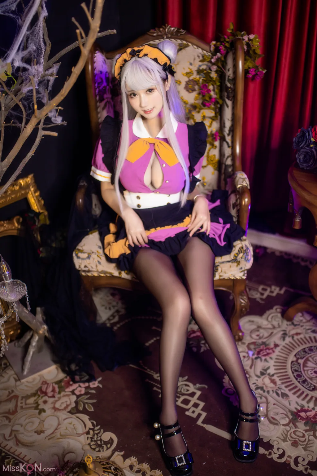 Coser@羽生三未_ 万圣黑丝女仆