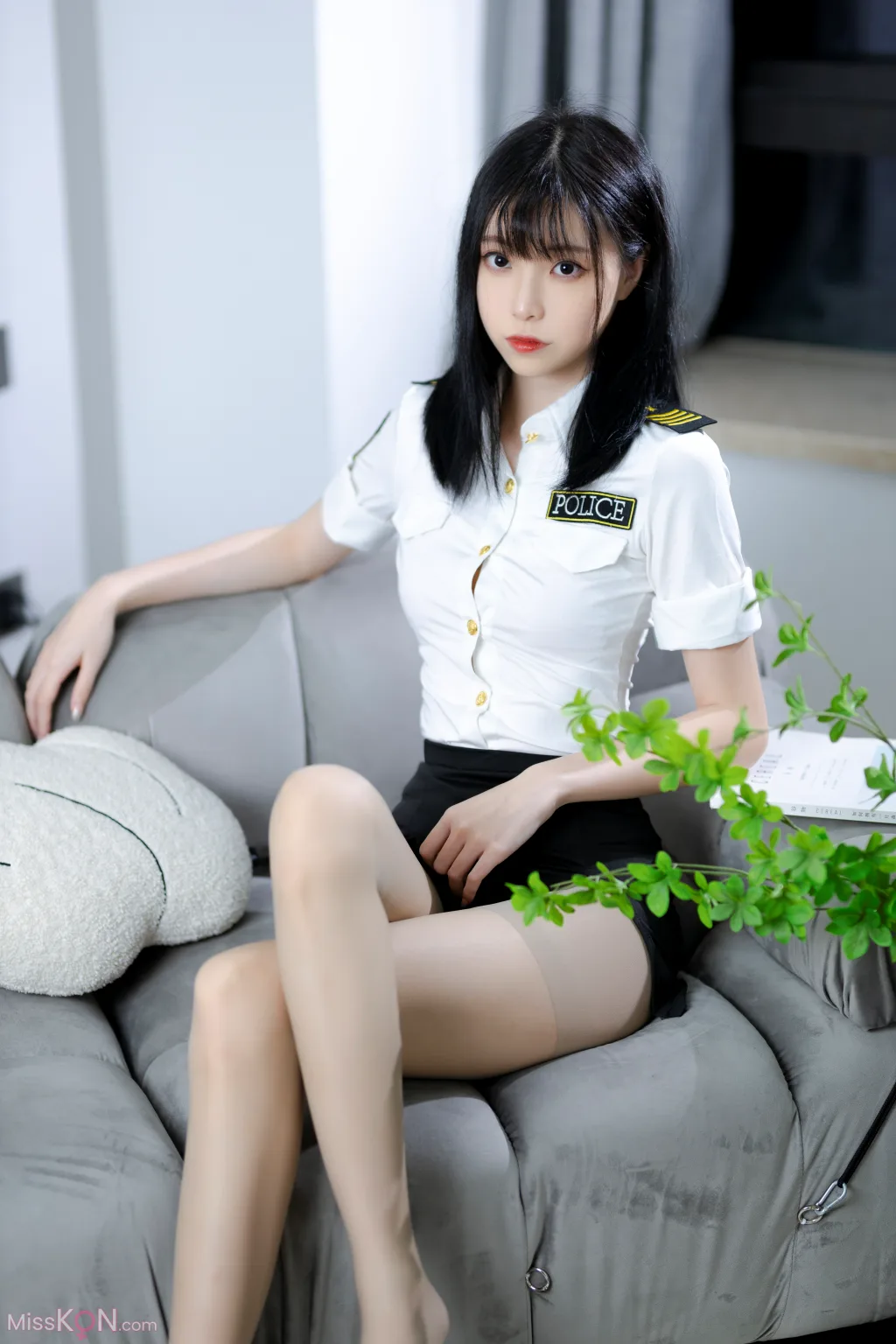 Coser@许岚LAN_ 灰丝制服