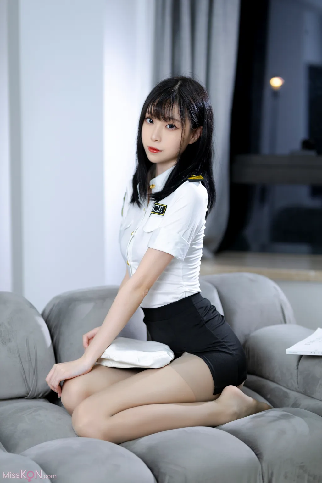 Coser@许岚LAN_ 灰丝制服