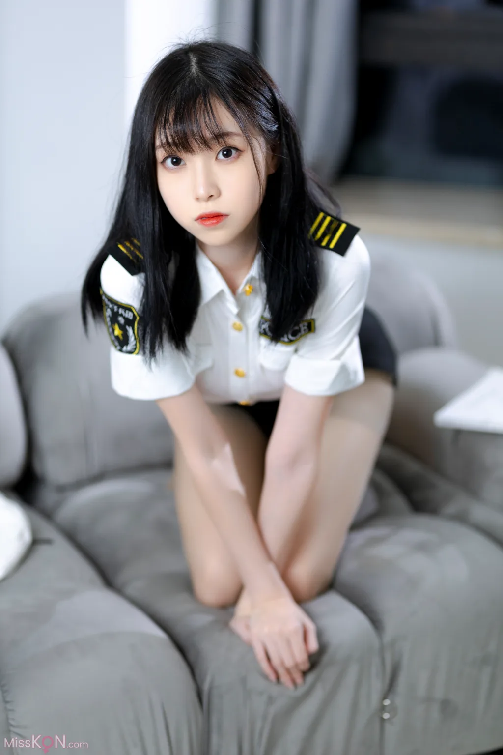 Coser@许岚LAN_ 灰丝制服