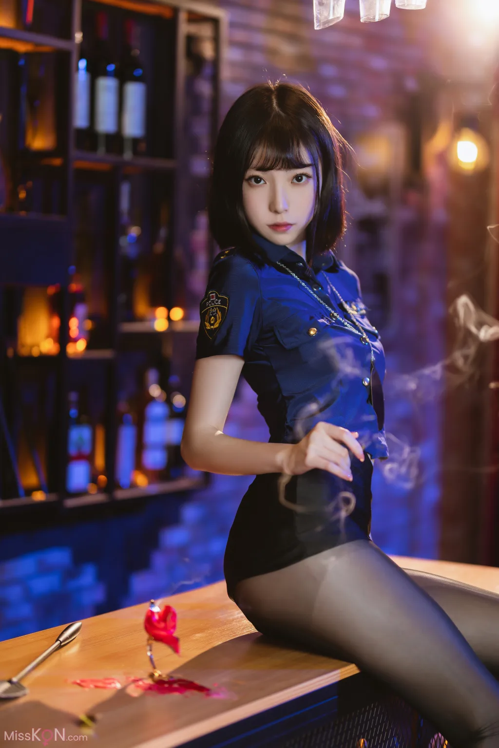 Coser@许岚LAN_ 黑丝女警