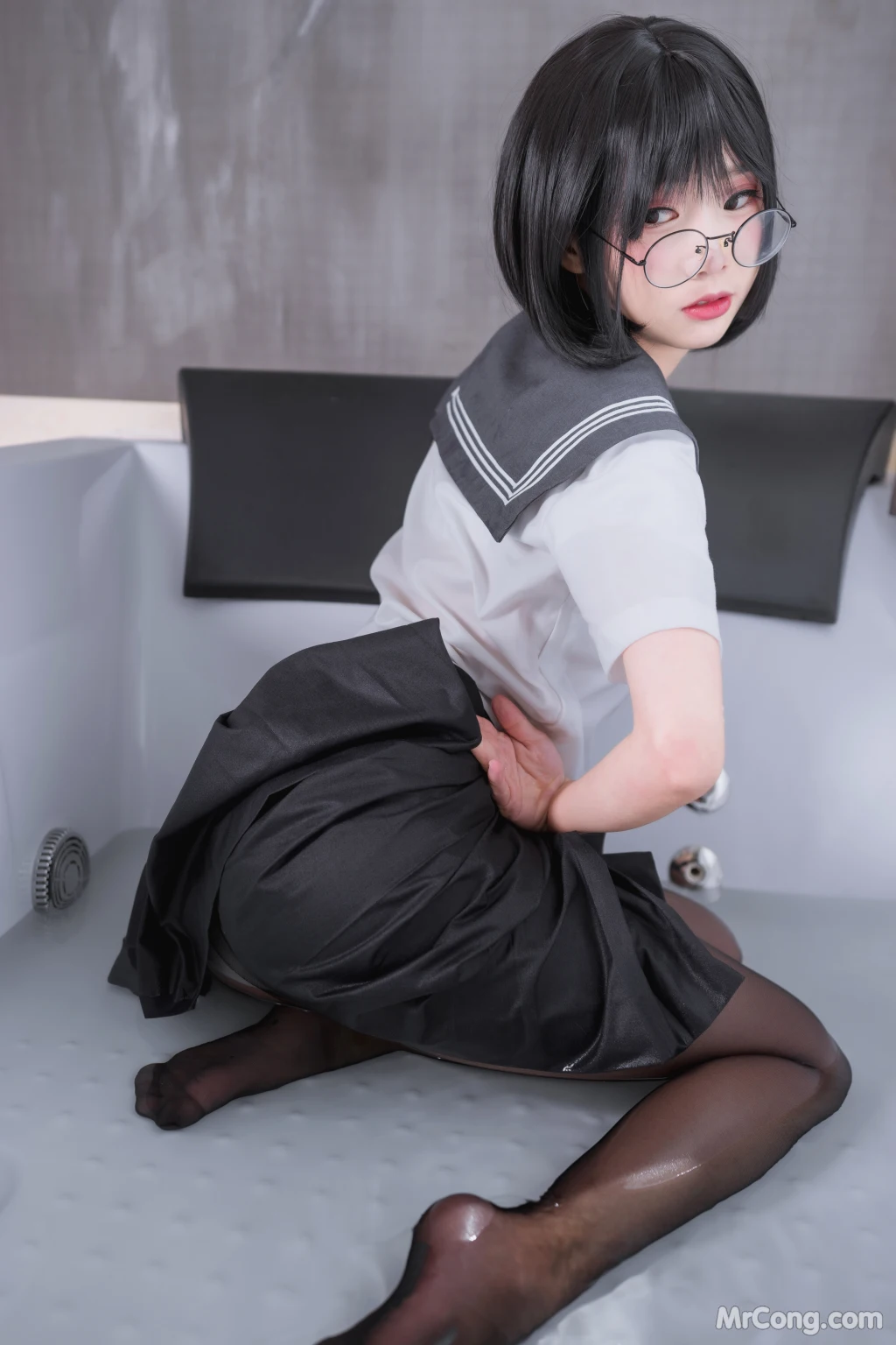 Coser@面饼仙儿 No.016_ 脑内少女 黑丝JK