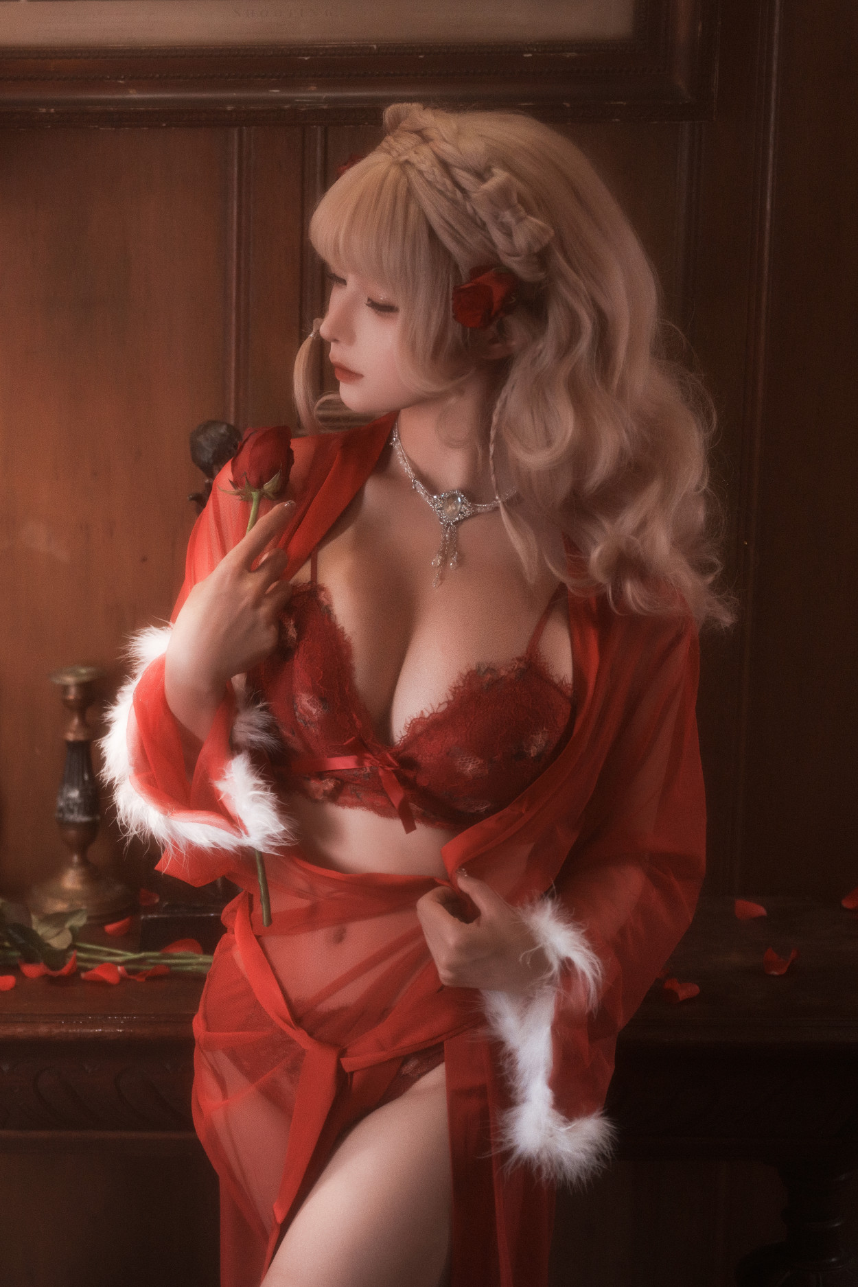 Cosplay 蠢沫沫Chunmomo 黑红纱裙