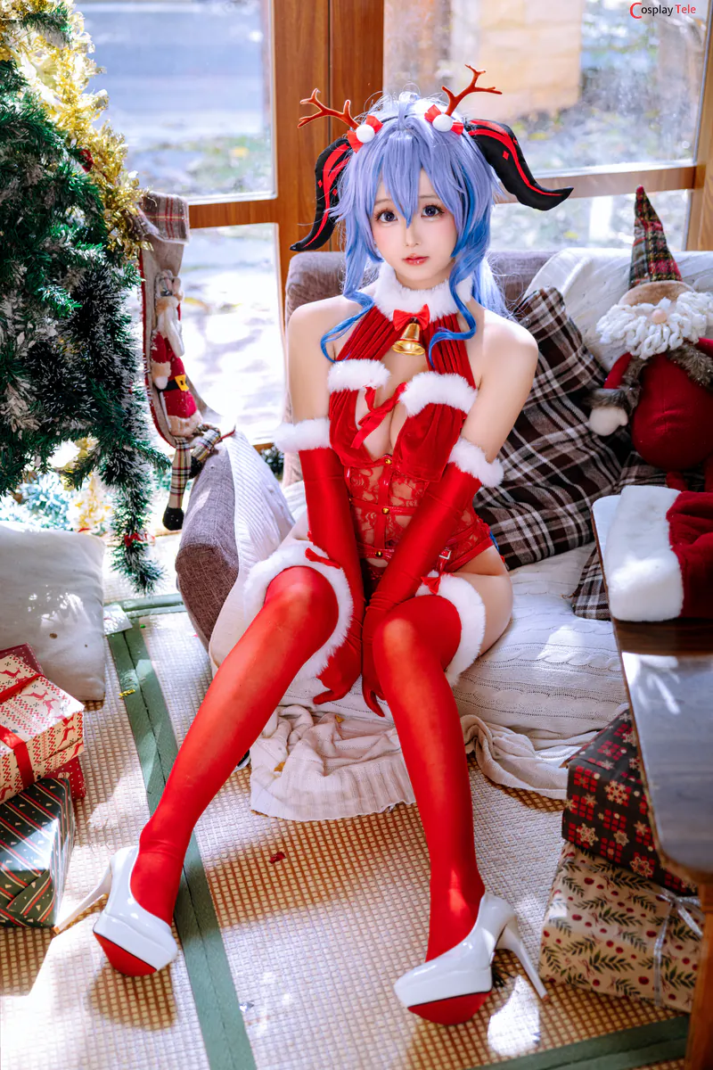 Rinaijiao-(日奈娇) cosplay Ganyu Christmas – Genshin Impact