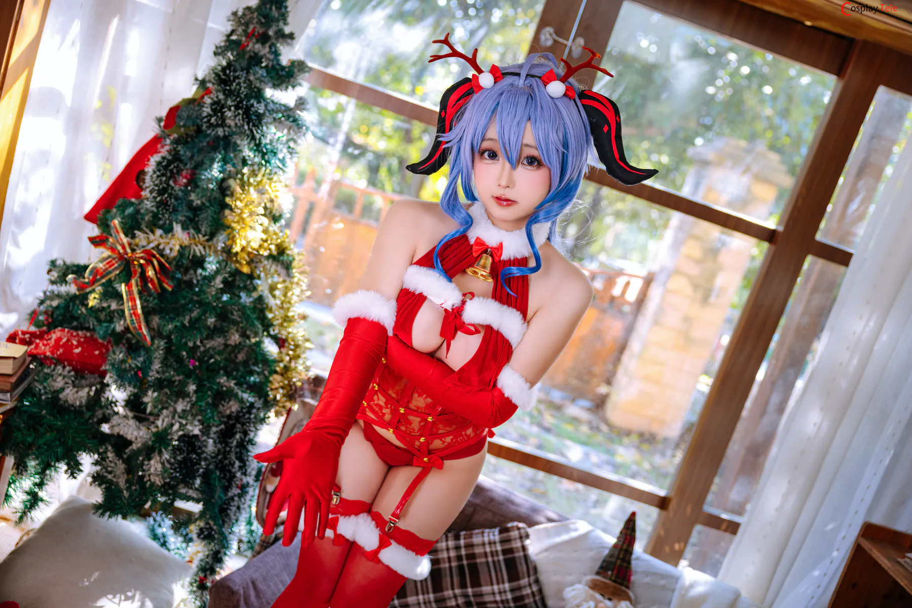 Rinaijiao-(日奈娇) cosplay Ganyu Christmas – Genshin Impact