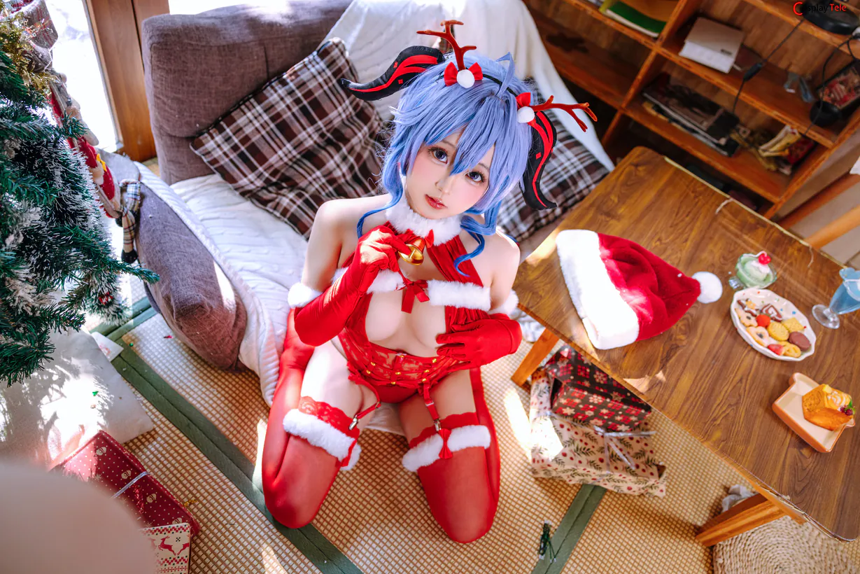 Rinaijiao-(日奈娇) cosplay Ganyu Christmas – Genshin Impact