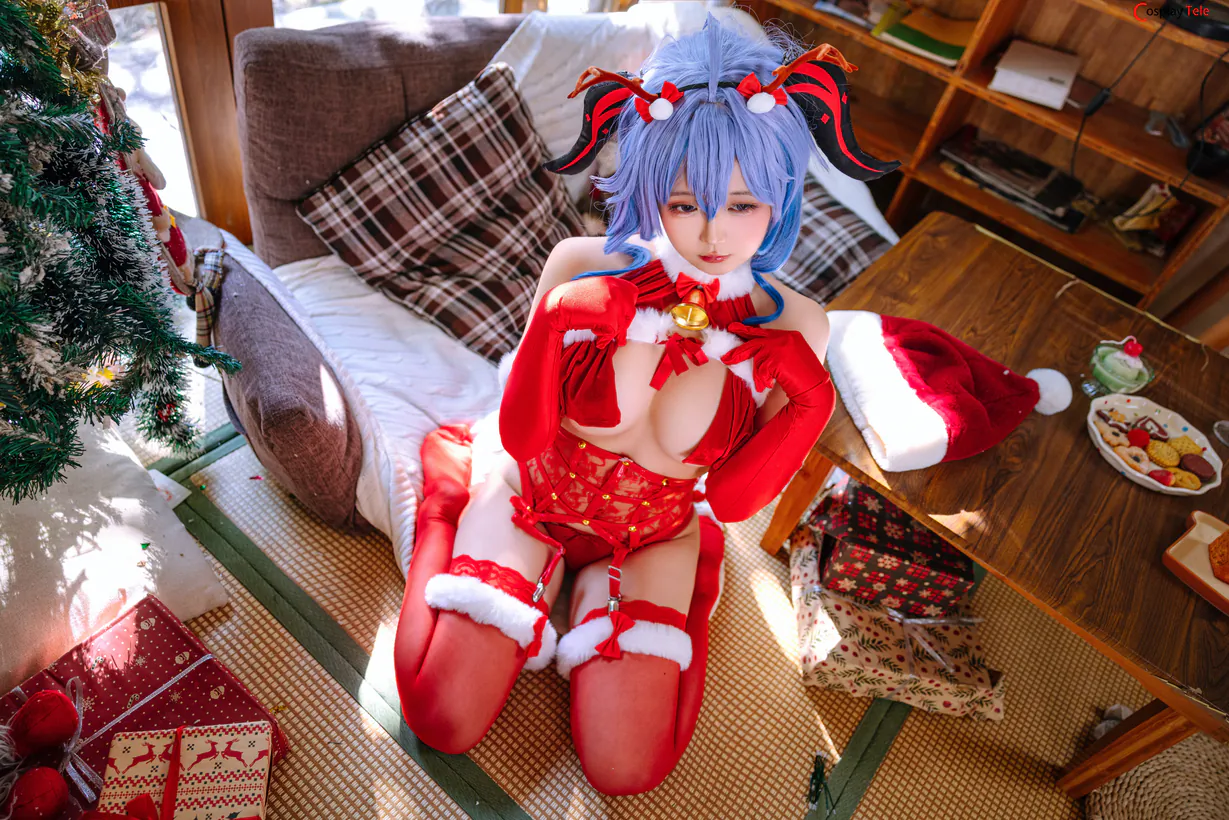 Rinaijiao-(日奈娇) cosplay Ganyu Christmas – Genshin Impact