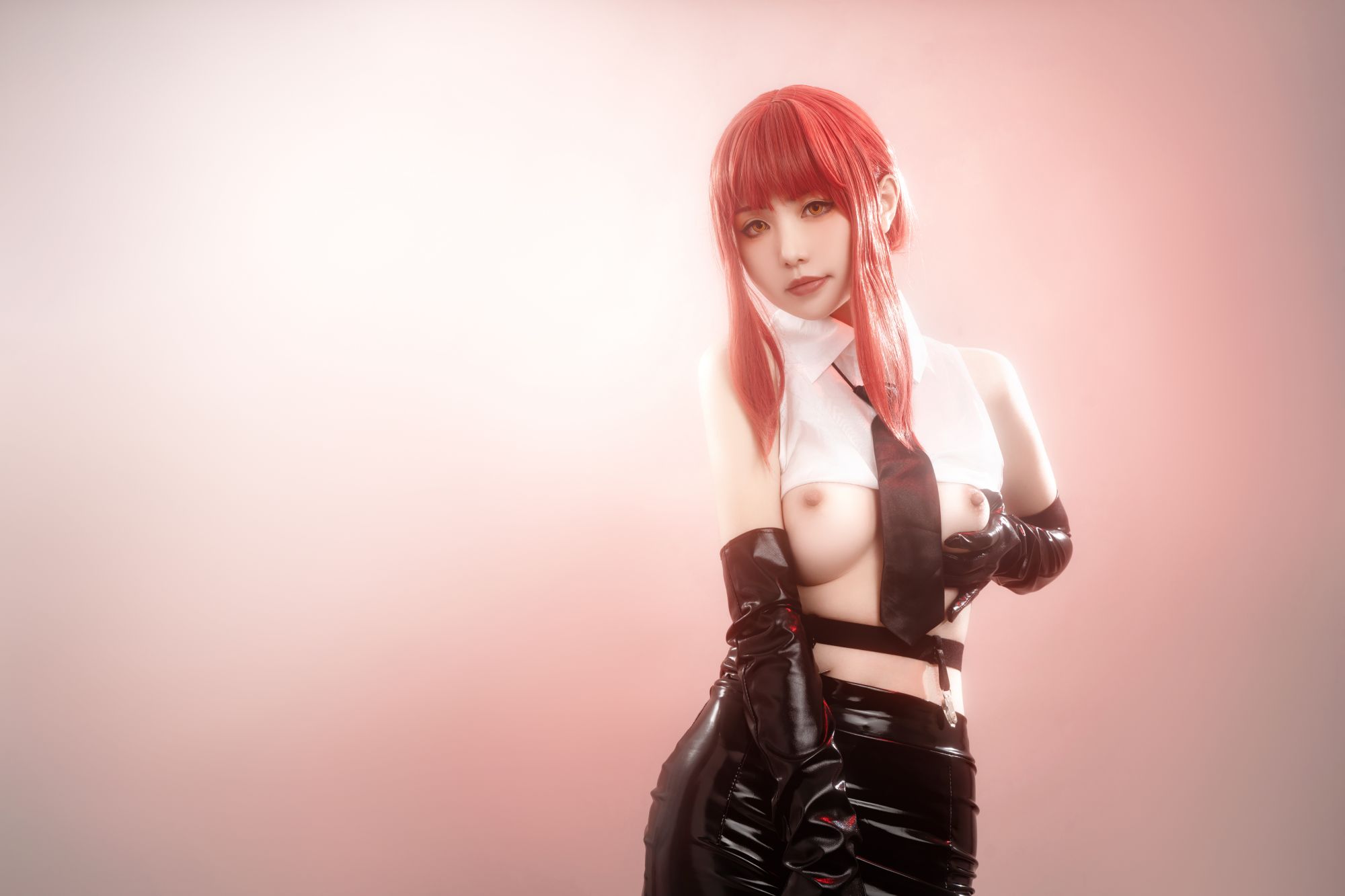 HornyCos - Red-Haired Petite Beauty Cosplays As Chainsaw Man Makima (Patreon)