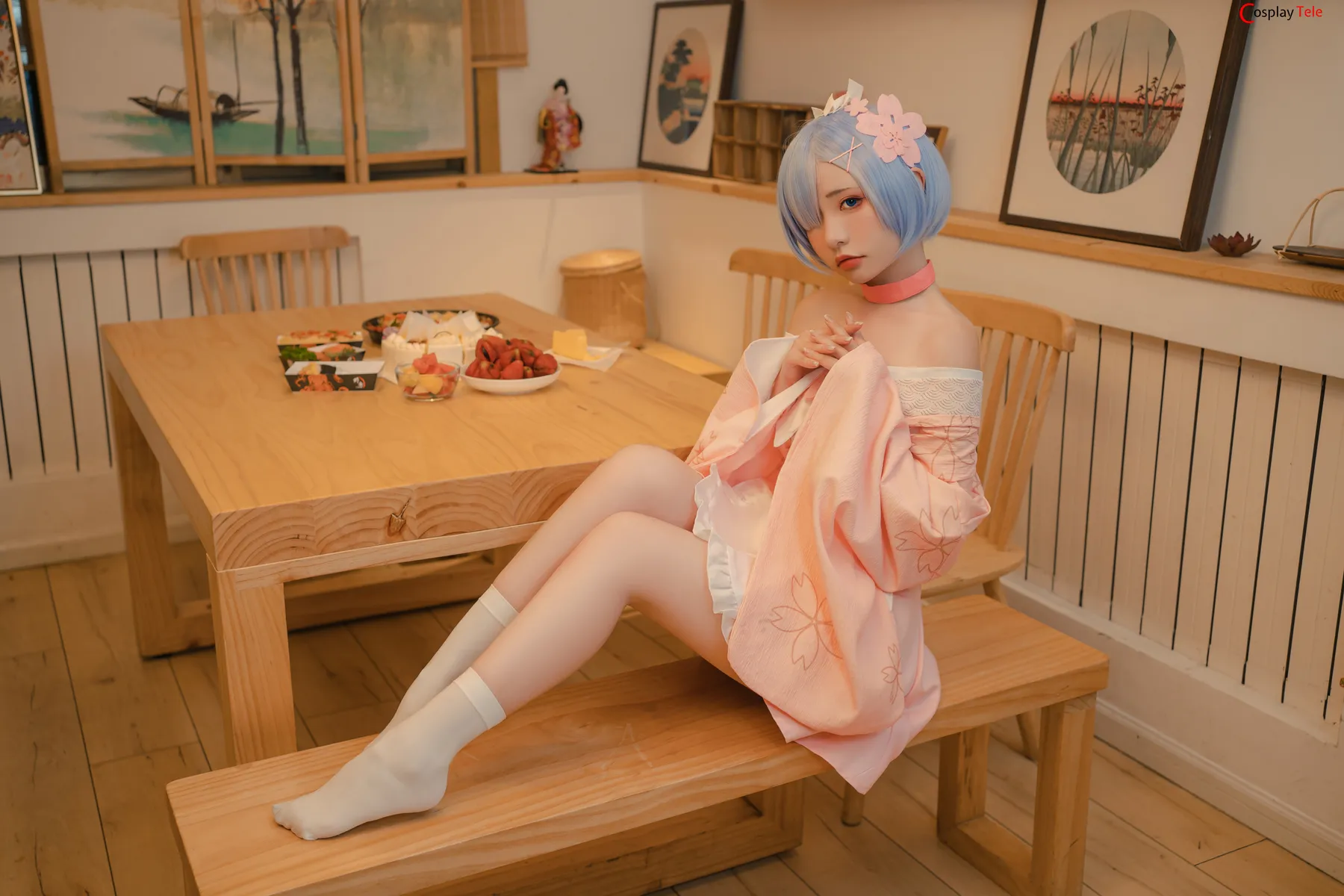 Nekokoyoshi (爆机少女喵小吉) and 金鱼Kinngyo cosplay Rem and Ram – Re_Zero – Part 2