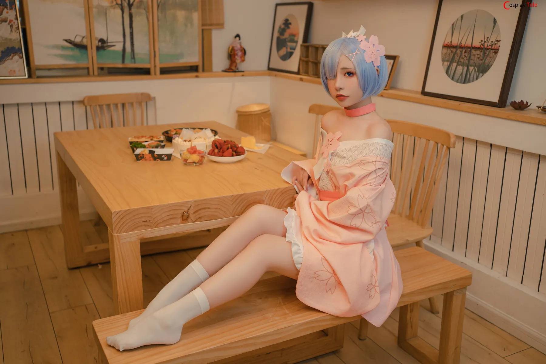 Nekokoyoshi (爆机少女喵小吉) and 金鱼Kinngyo cosplay Rem and Ram – Re_Zero – Part 2