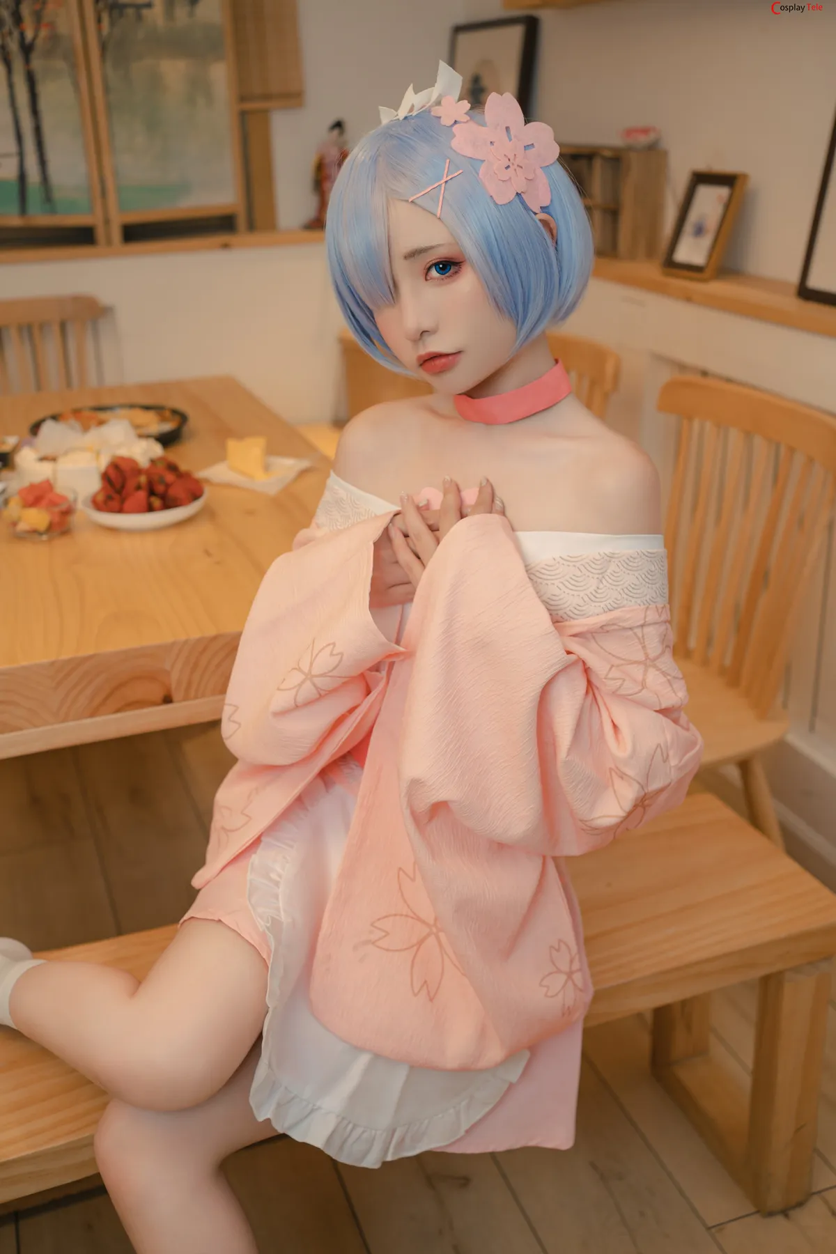 Nekokoyoshi (爆机少女喵小吉) and 金鱼Kinngyo cosplay Rem and Ram – Re_Zero – Part 2