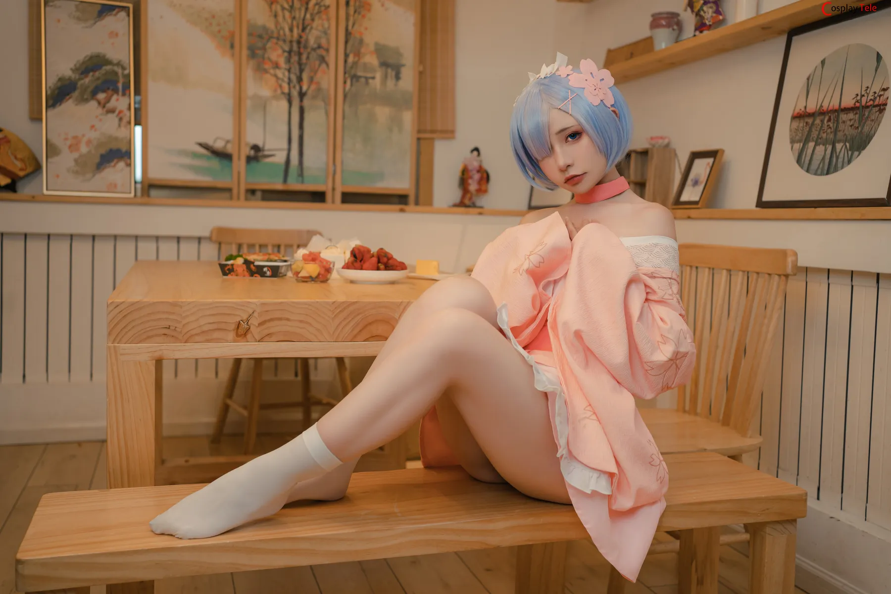 Nekokoyoshi (爆机少女喵小吉) and 金鱼Kinngyo cosplay Rem and Ram – Re_Zero – Part 2