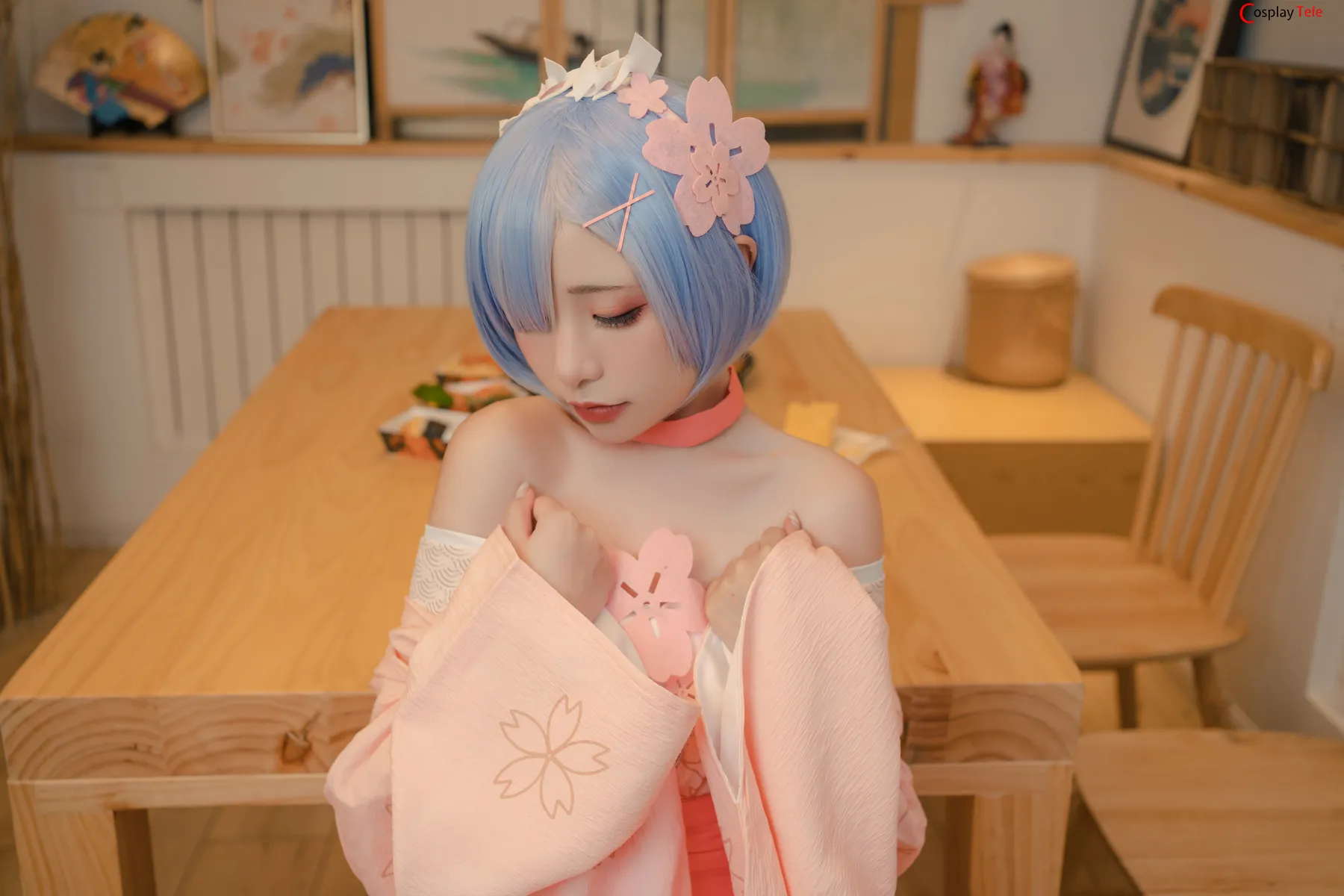 Nekokoyoshi (爆机少女喵小吉) and 金鱼Kinngyo cosplay Rem and Ram – Re_Zero – Part 2