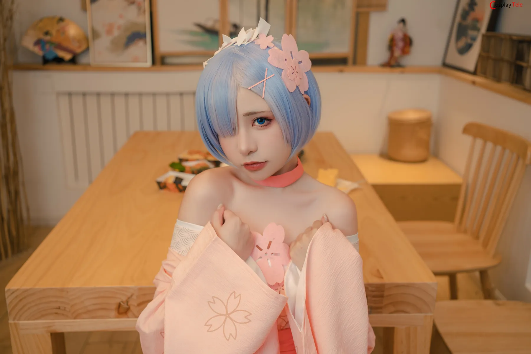 Nekokoyoshi (爆机少女喵小吉) and 金鱼Kinngyo cosplay Rem and Ram – Re_Zero – Part 2