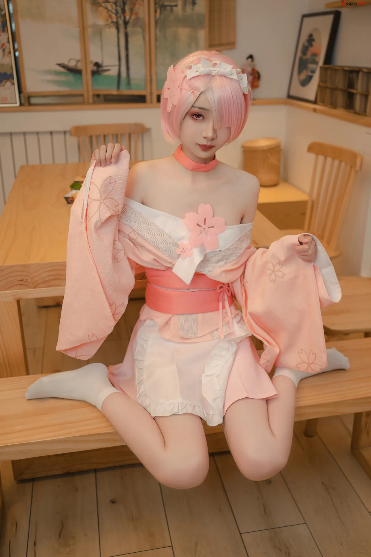 Nekokoyoshi (爆机少女喵小吉) and 金鱼Kinngyo cosplay Rem and Ram – Re_Zero – Part 2