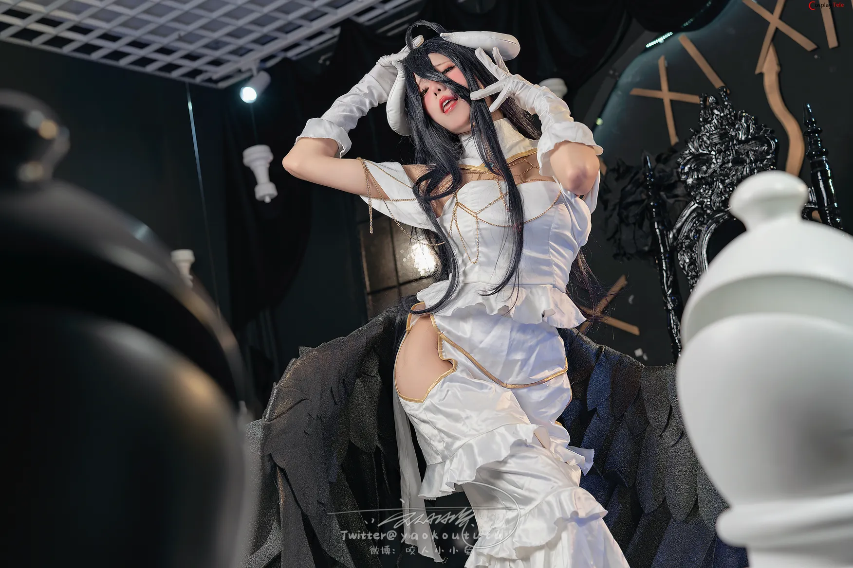咬一口兔娘ovo (Yaokoututu) cosplay Albedo Succubus – Overlord 60 咬一口兔娘ovo (Yaokoututu) cosplay Albedo Succubus – Overlord