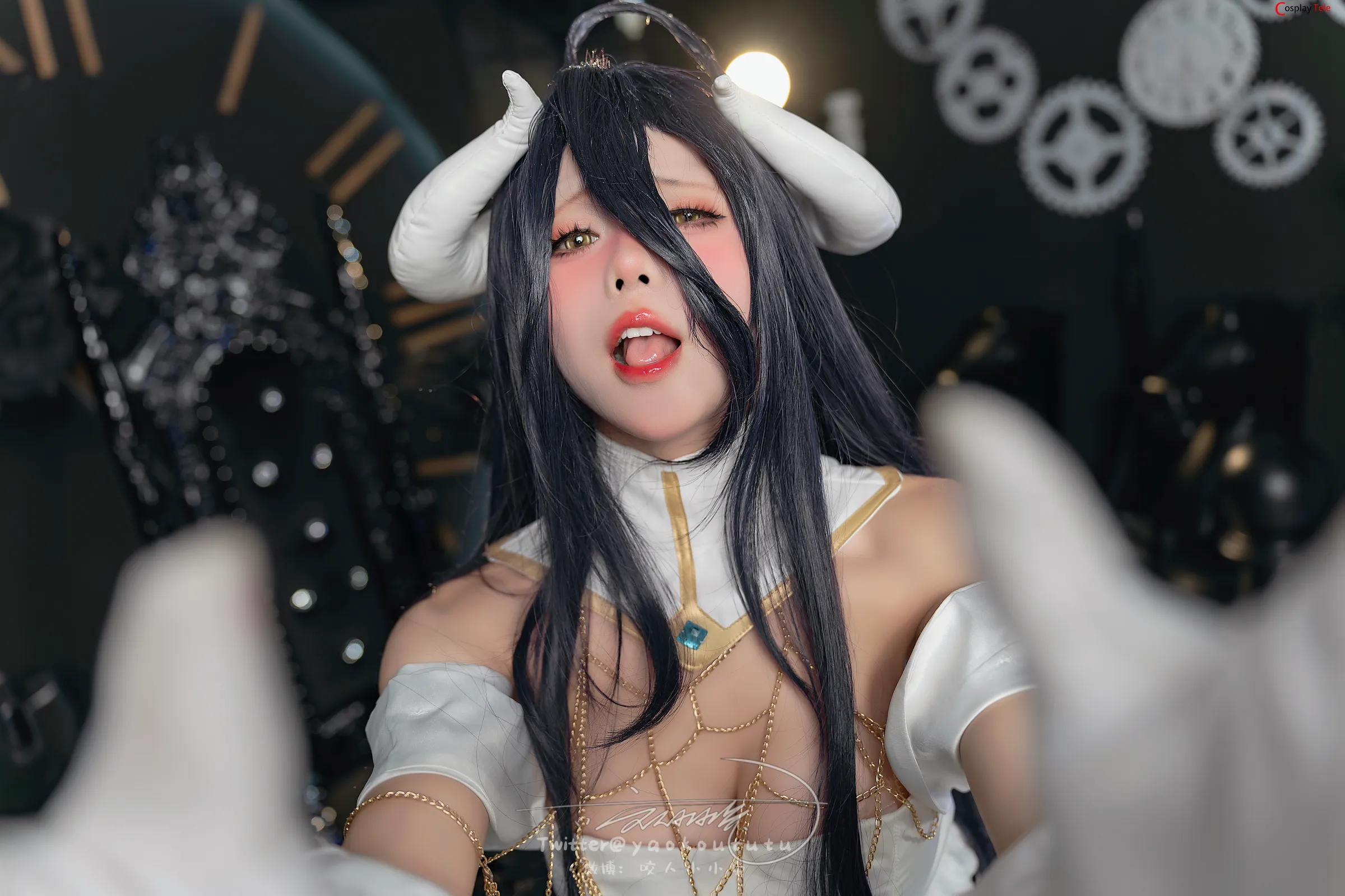 咬一口兔娘ovo (Yaokoututu) cosplay Albedo Succubus – Overlord 65 咬一口兔娘ovo (Yaokoututu) cosplay Albedo Succubus – Overlord