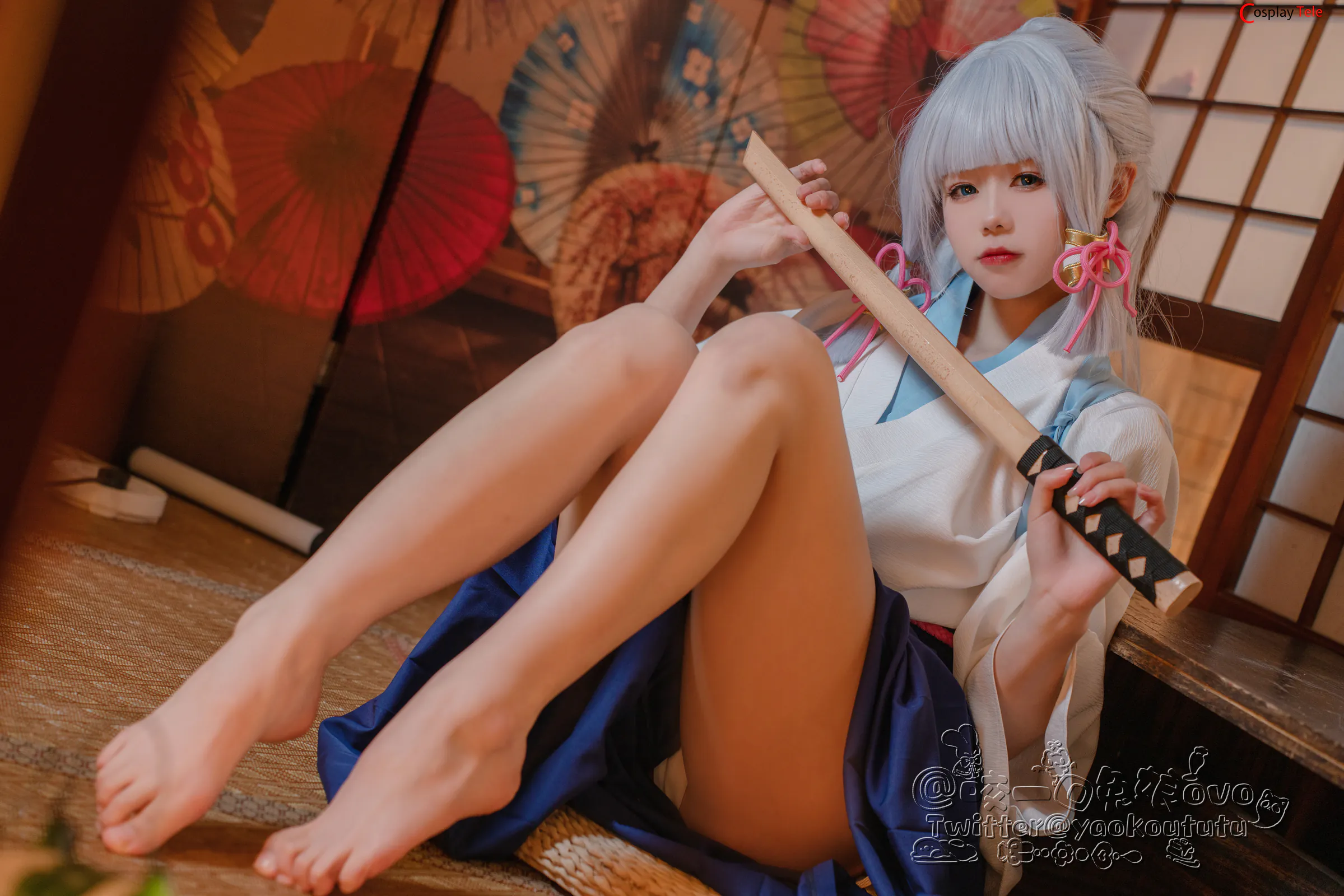 咬一口兔娘ovo (Yaokoututu) cosplay Ayaka Kamisato – Genshin Impact 12 咬一口兔娘ovo (Yaokoututu) cosplay Ayaka Kamisato – Genshin Impact