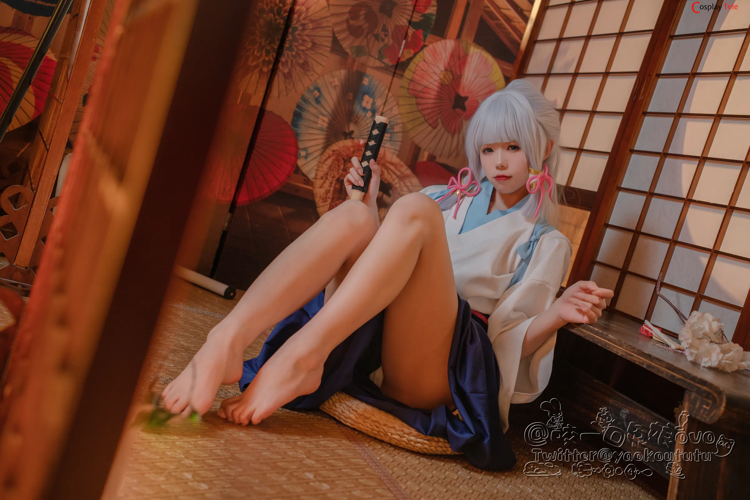 咬一口兔娘ovo (Yaokoututu) cosplay Ayaka Kamisato – Genshin Impact 13 咬一口兔娘ovo (Yaokoututu) cosplay Ayaka Kamisato – Genshin Impact