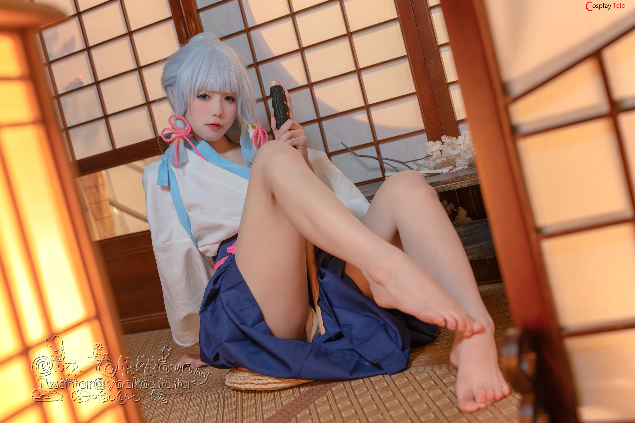 咬一口兔娘ovo (Yaokoututu) cosplay Ayaka Kamisato – Genshin Impact 20 咬一口兔娘ovo (Yaokoututu) cosplay Ayaka Kamisato – Genshin Impact