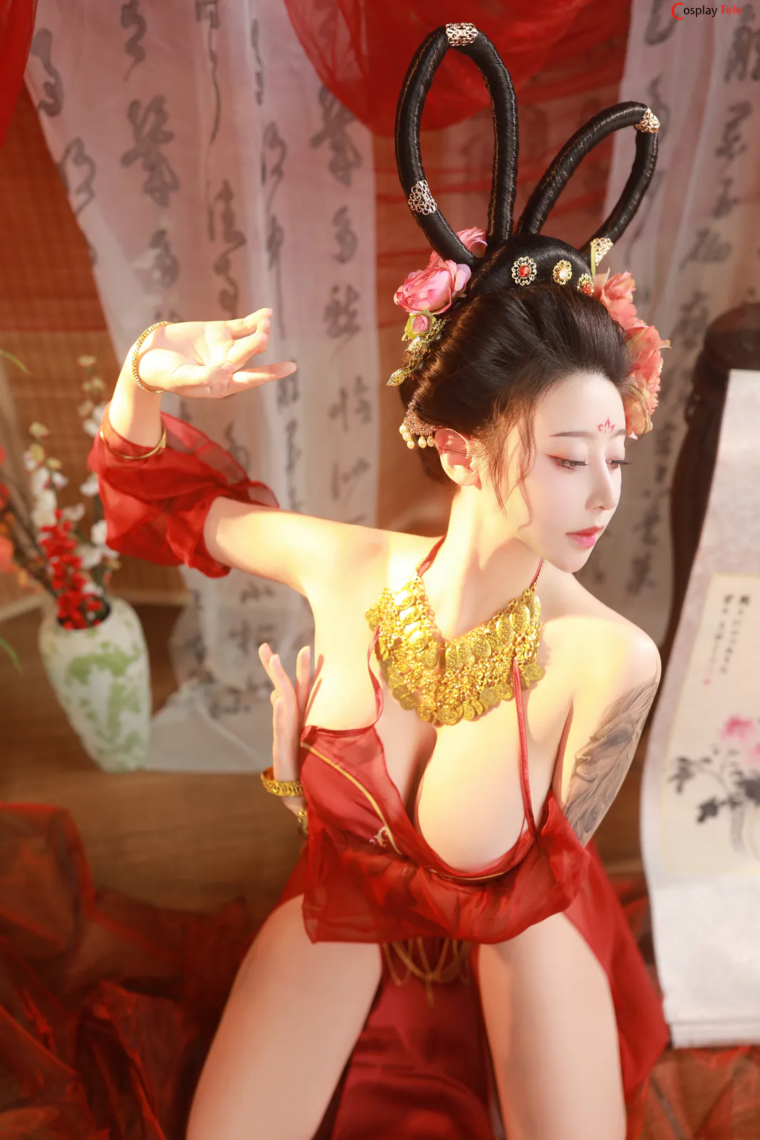 奈汐酱nice 自撮り(niceoppi) – Red Tent Dance