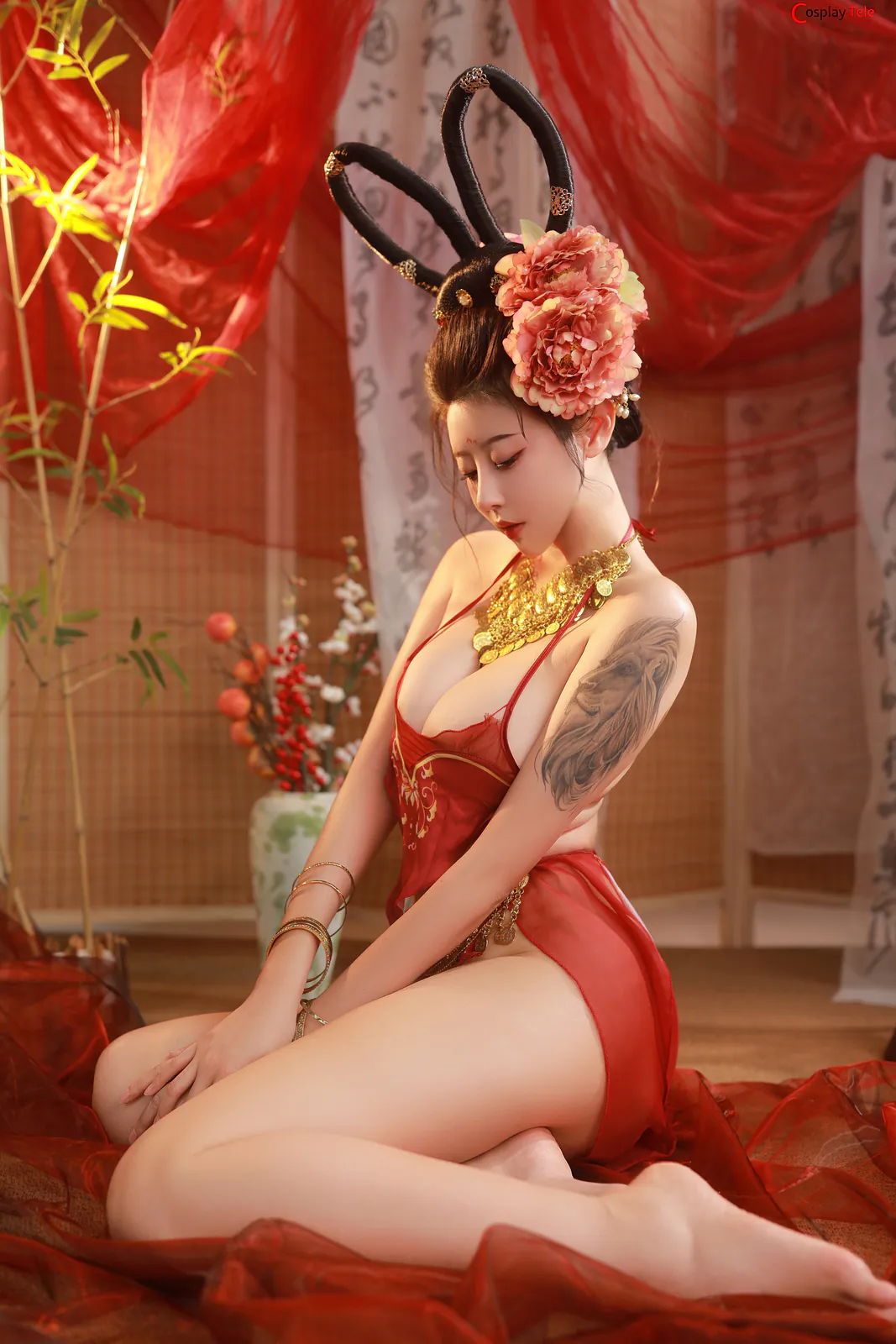 奈汐酱nice 自撮り(niceoppi) – Red Tent Dance