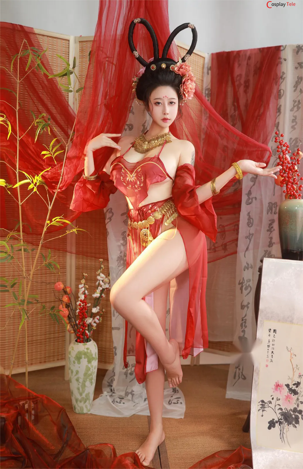 奈汐酱nice 自撮り(niceoppi) – Red Tent Dance