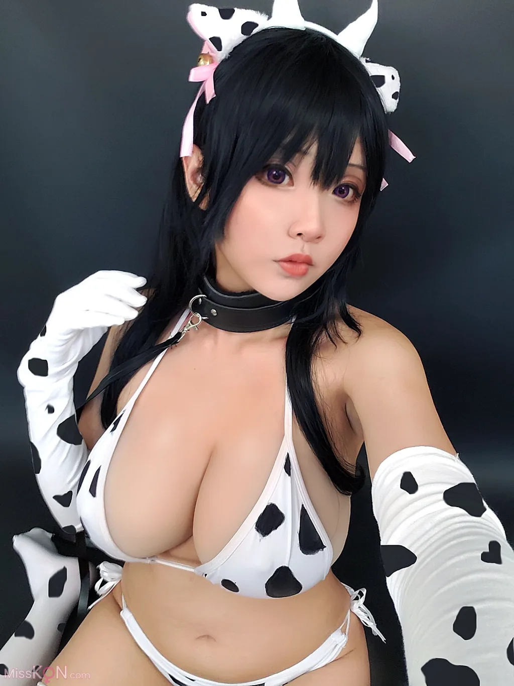 Coser@Hana Bunny_ Cow Bikini