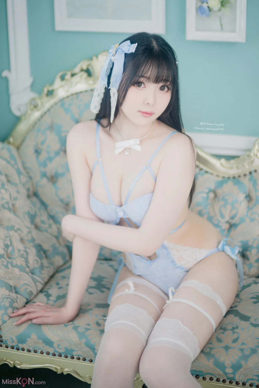 Coser@霜月shimo_ Blue Lingerie