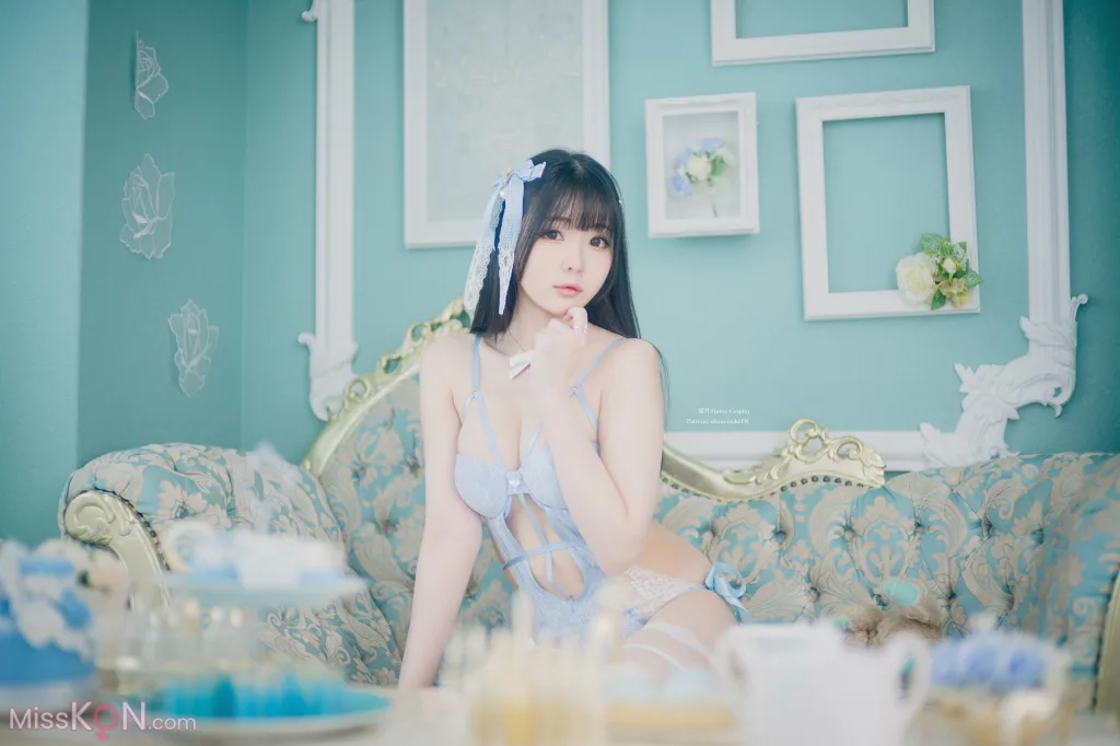 Coser@霜月shimo_ Blue Lingerie