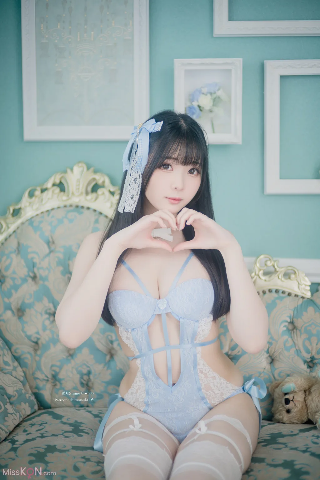 Coser@霜月shimo_ Blue Lingerie