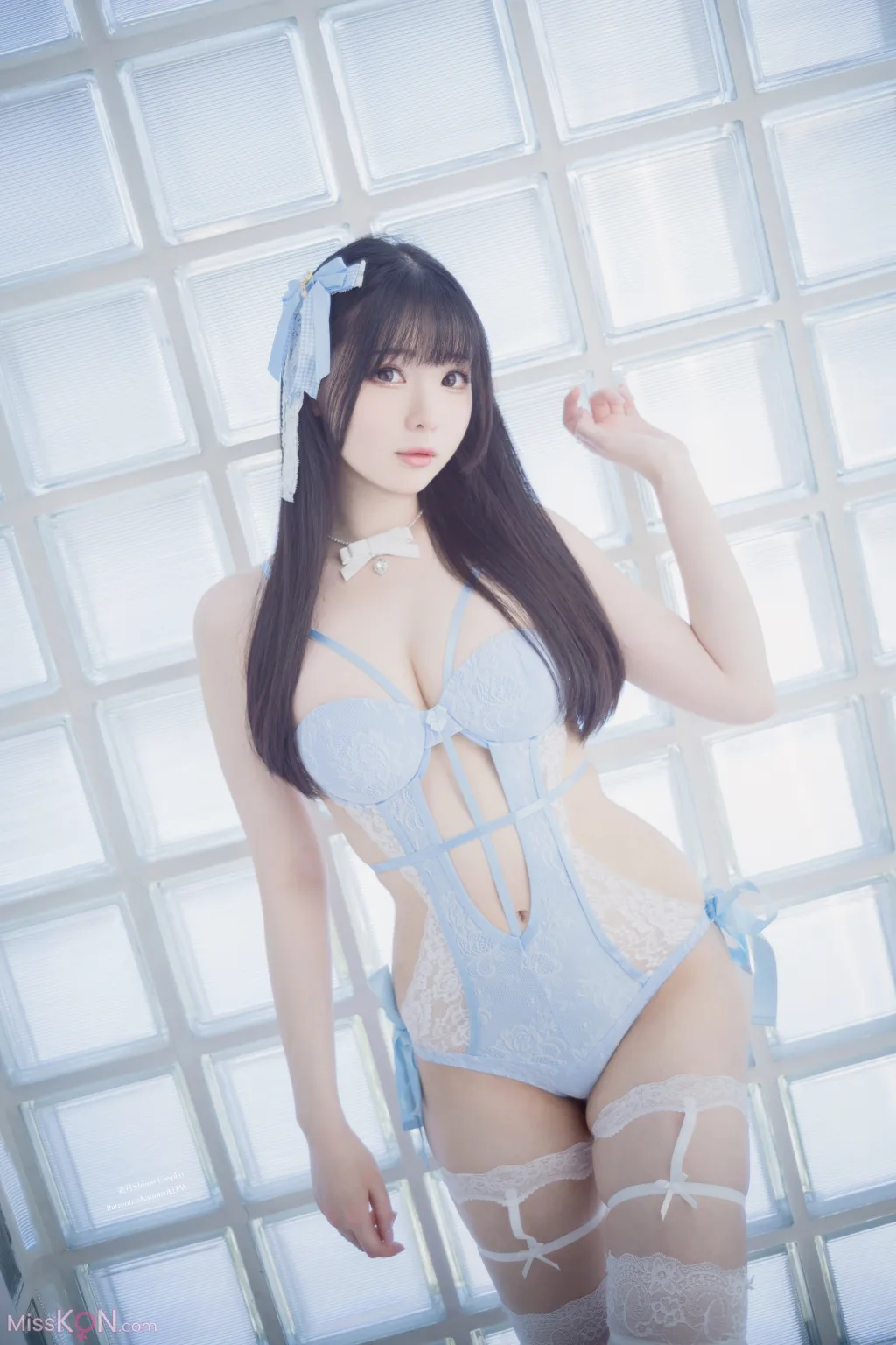 Coser@霜月shimo_ Blue Lingerie