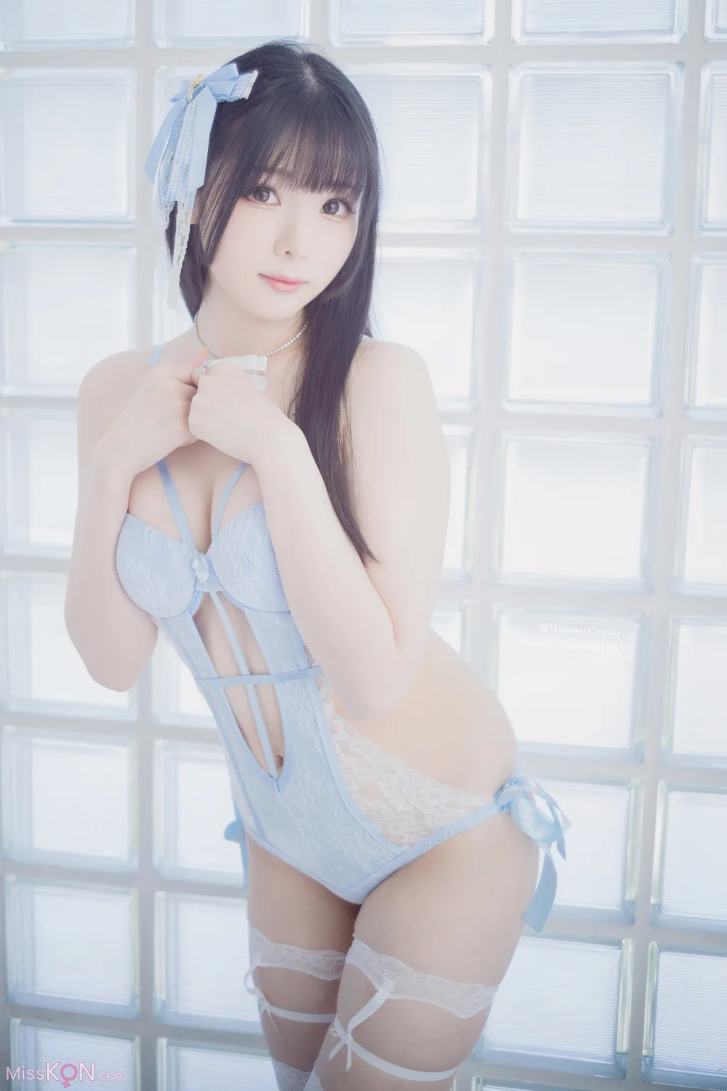 Coser@霜月shimo_ Blue Lingerie